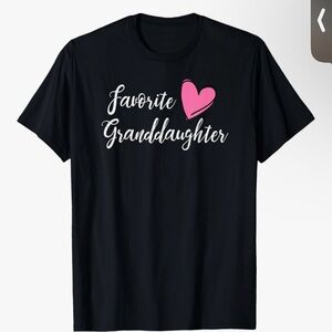 Favorite Granddaughter Heart Distressed Vintage T-Shirt Black